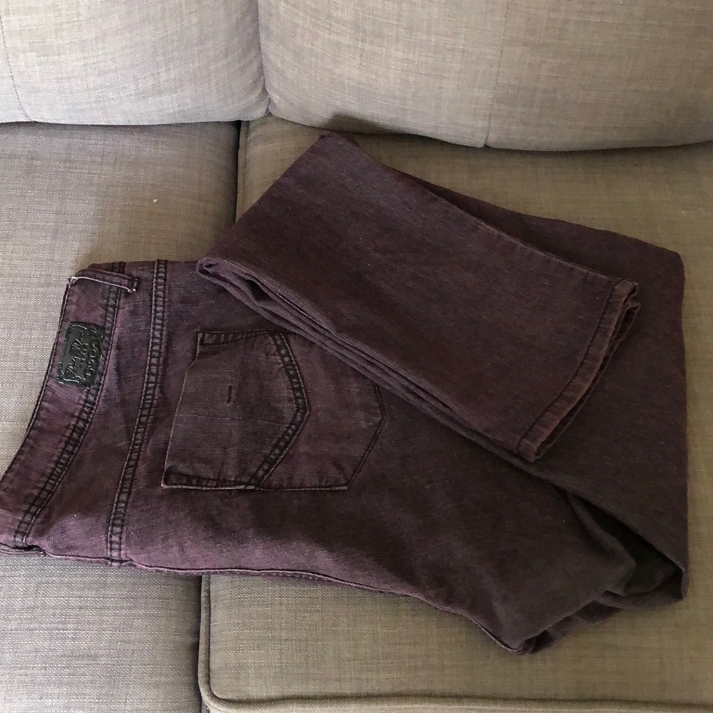 Lightly Worn Dark Purple Paris Blues Jeans.